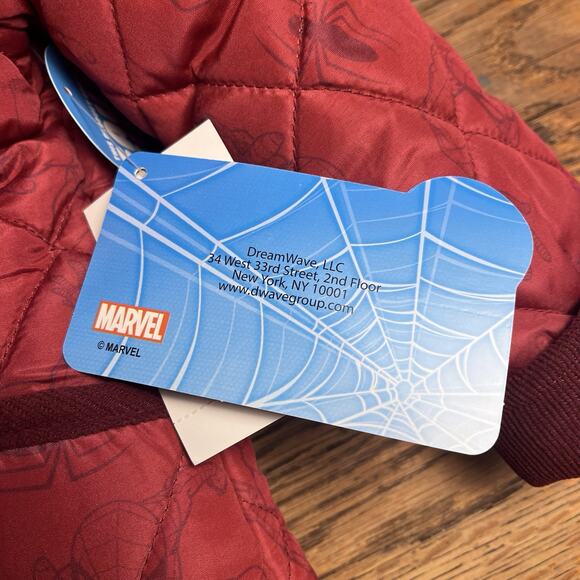 Marvel Spiderman Boys Coat 3T Hoodie Jacket Red Zip Plush Fleece Faux Fur $50 - Picture 6 of 16